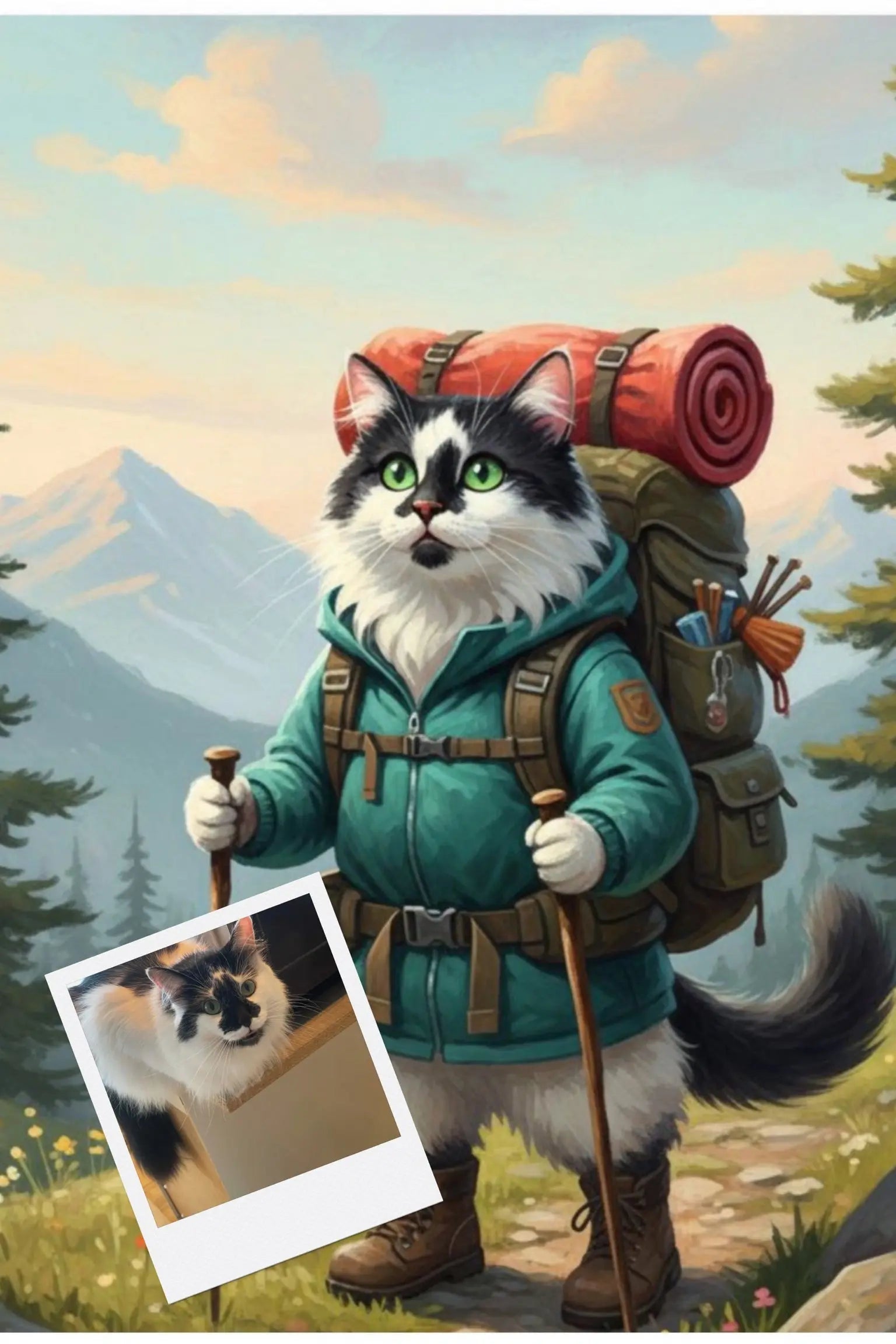 Customizable Jigsaw Puzzle: Hiking Cat - Jigsaw Puzzle Studios - Custom with Cat