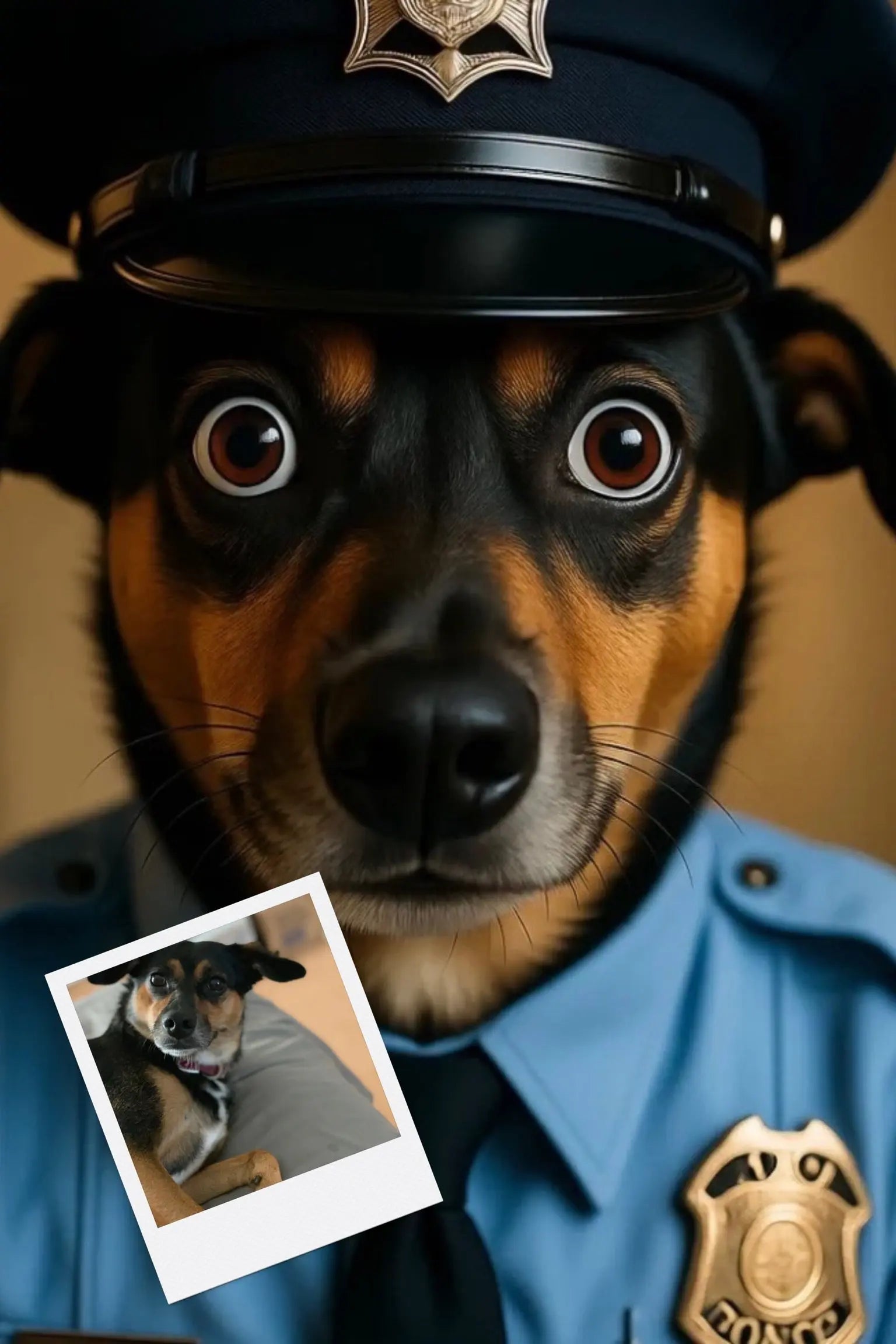 Customizable Jigsaw Puzzle: Cat Police Officer - Jigsaw Puzzle Studios - Custom with Dog