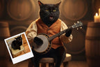 Customizable Jigsaw Puzzle: Cat Playing Banjo - Jigsaw Puzzle Studios - Custom with Cat