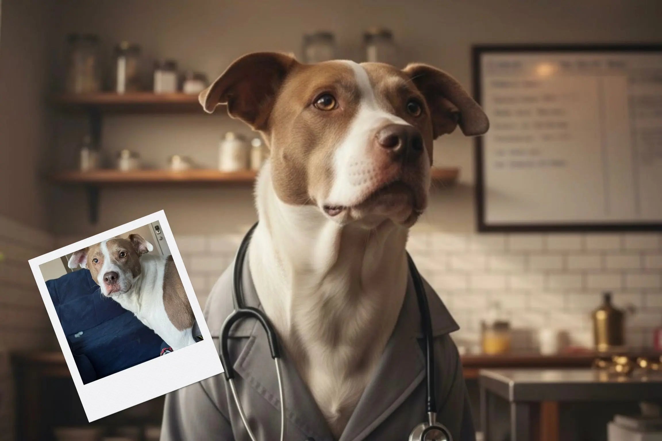 Customizable Jigsaw Puzzle: Veterinarian Cat - Jigsaw Puzzle Studios - Custom with Dog