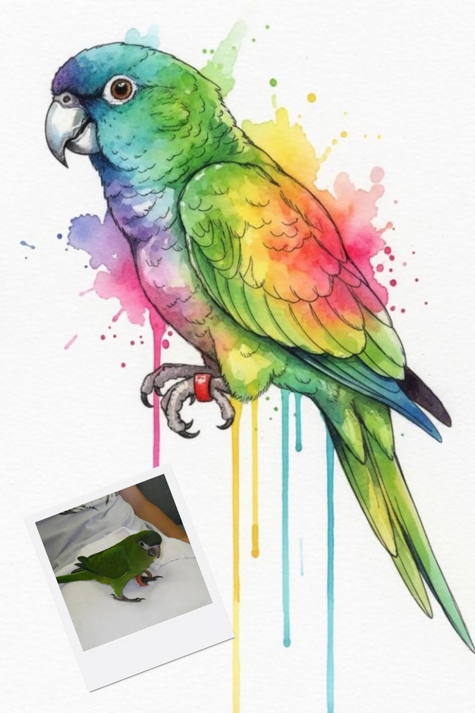 Customizable Jigsaw Puzzle: Whimsical Watercolor Poodle - Jigsaw Puzzle Studios - Custom with Bird