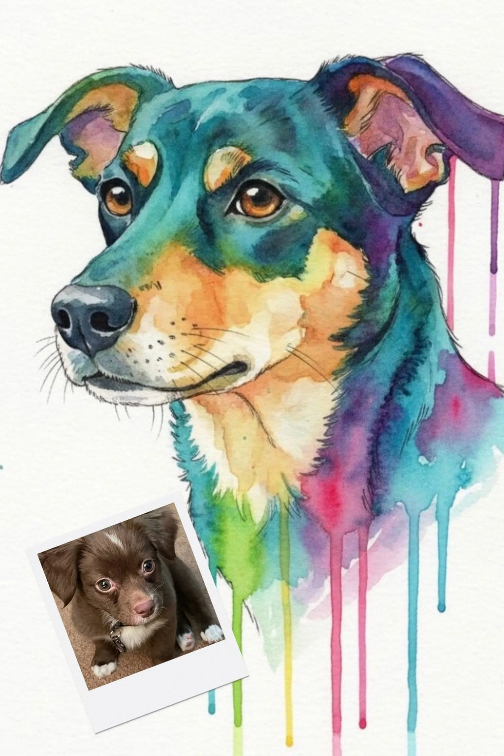 Customizable Jigsaw Puzzle: Whimsical Watercolor Poodle - Jigsaw Puzzle Studios - Custom with Dog