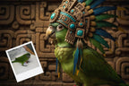 Customizable Jigsaw Puzzle: Mayan Cat - Jigsaw Puzzle Studios - Custom with Bird