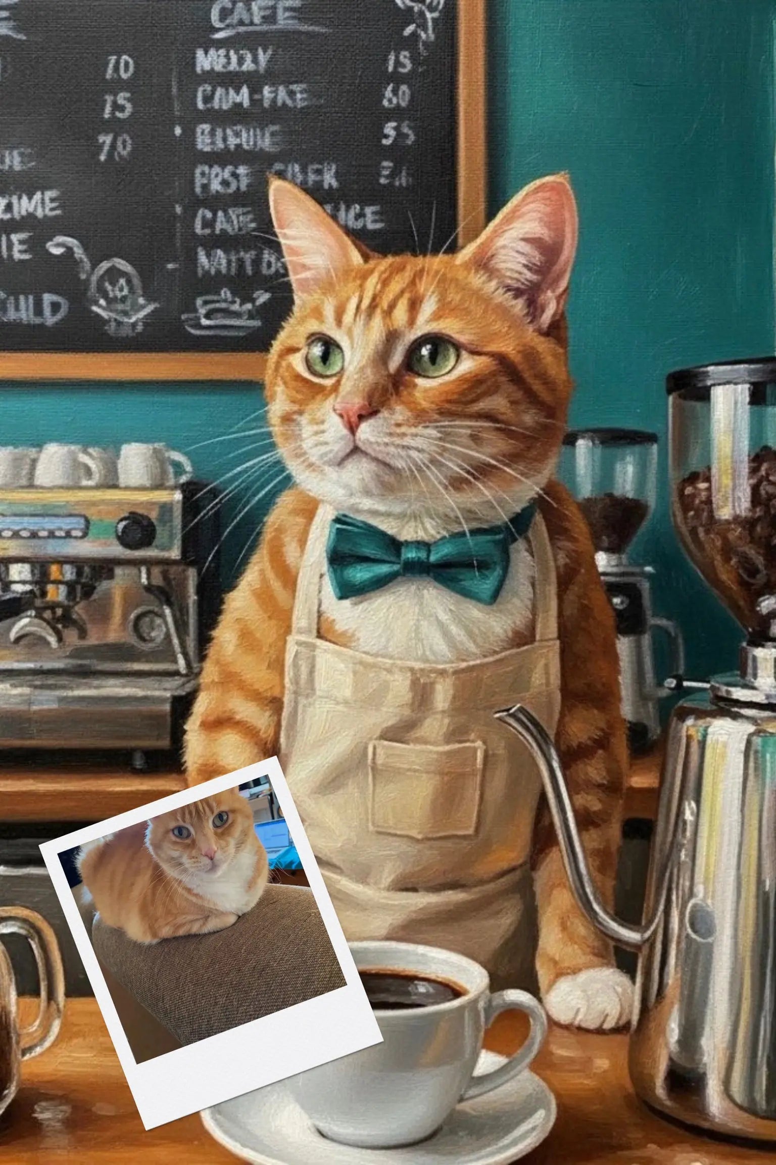 Customizable Jigsaw Puzzle: Dog Barista - Jigsaw Puzzle Studios - Custom with Cat