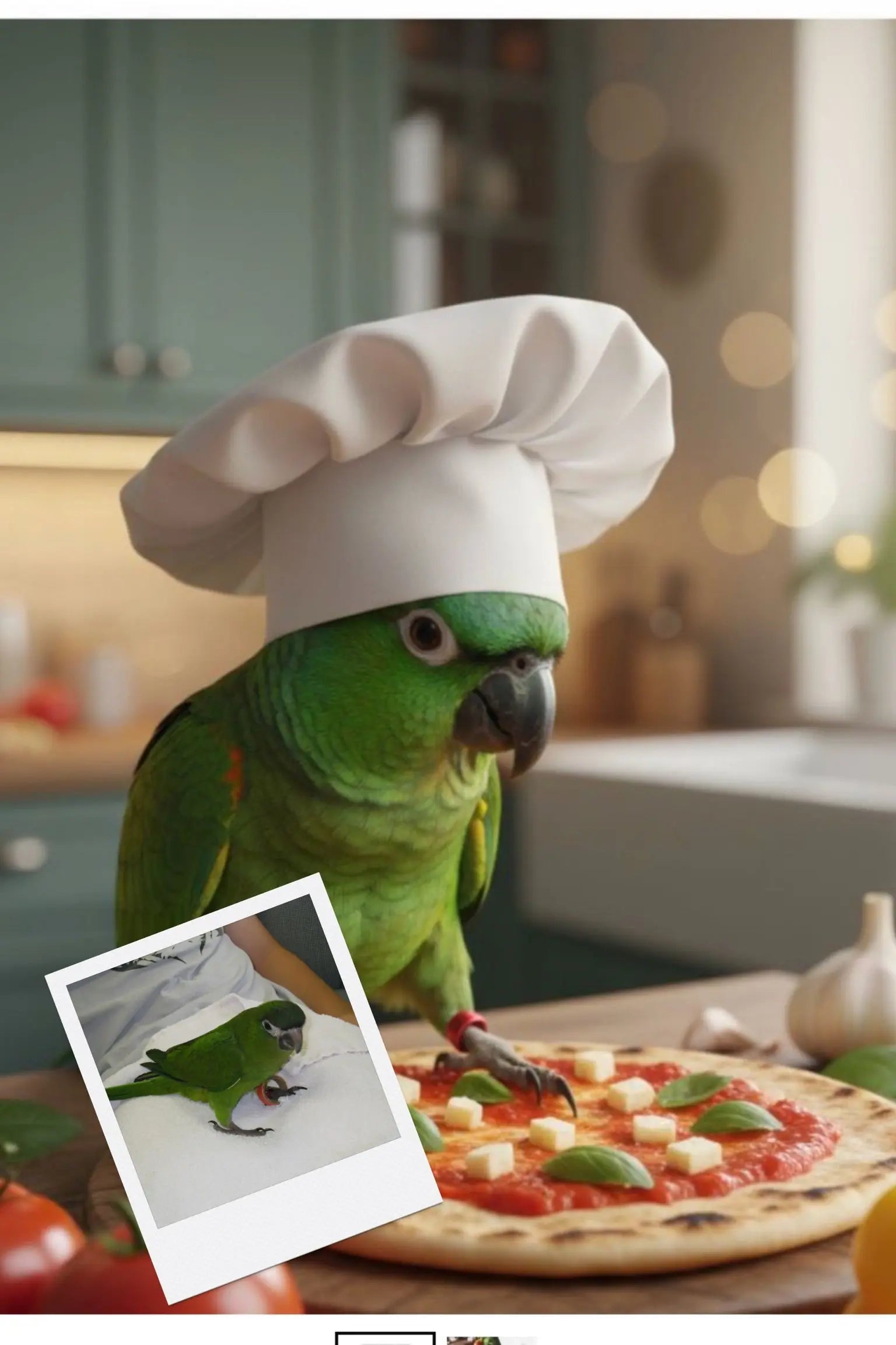 Customizable Jigsaw Puzzle: Masterful Chef Cat - Jigsaw Puzzle Studios - Custom with Bird