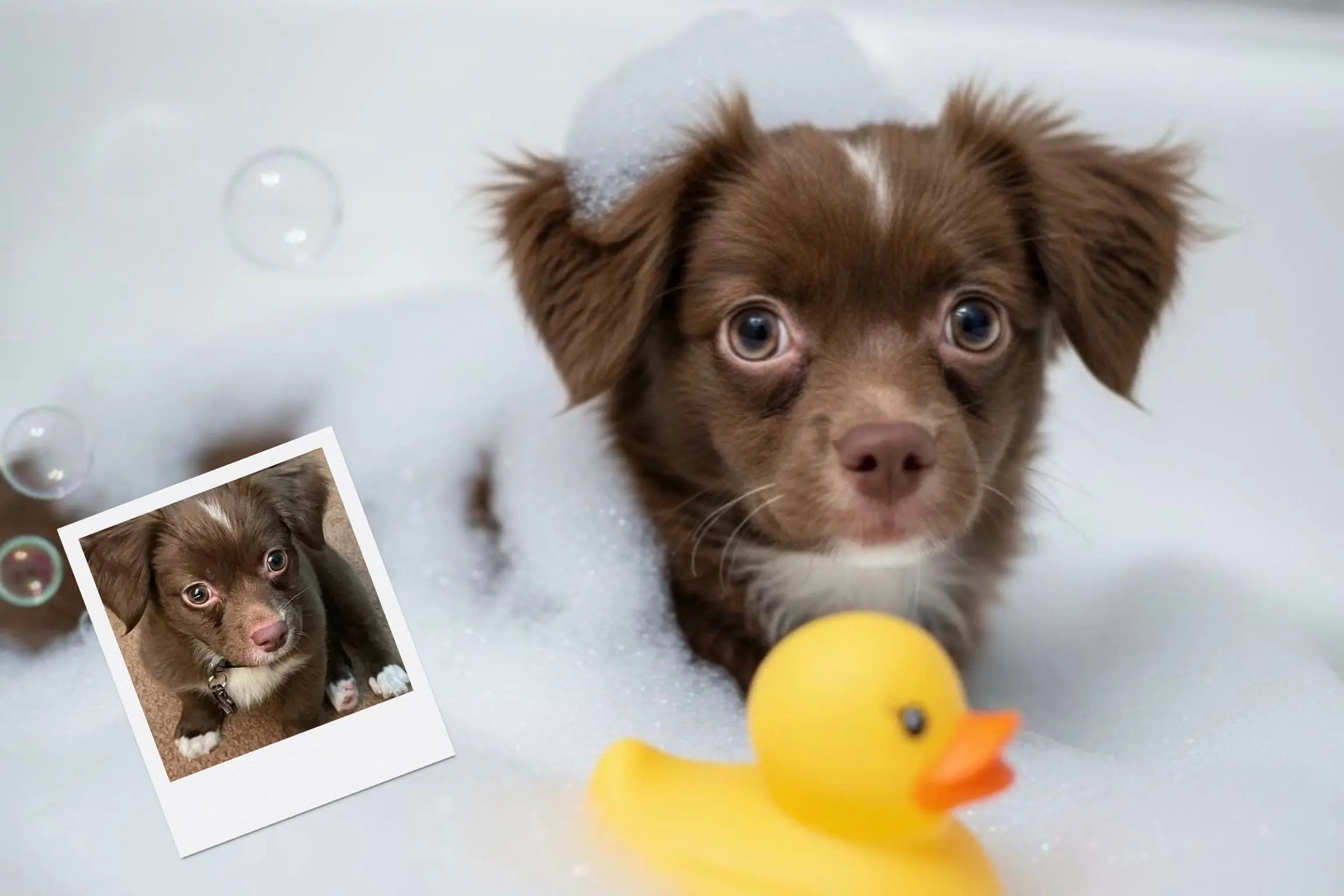 Customizable Jigsaw Puzzle: Cat Bubble Bath - Jigsaw Puzzle Studios - Custom with Dog