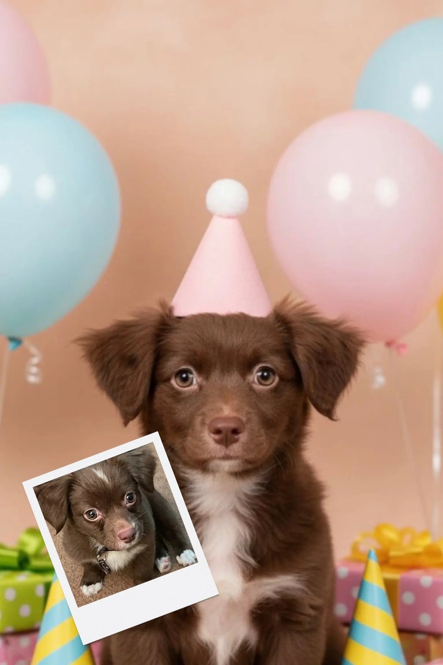 Customizable Jigsaw Puzzle: Cute Kitten Birthday Party - Jigsaw Puzzle Studios - Custom with Dog