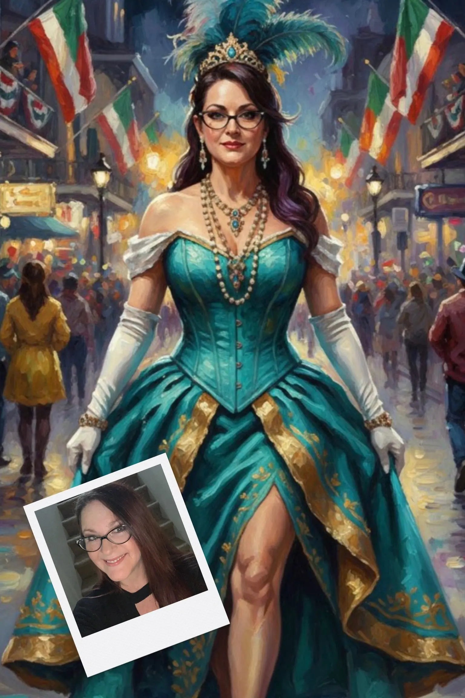 Customizable Jigsaw Puzzle: Vintage Mardi Gras Carnival Lady - Jigsaw Puzzle Studios - Custom with Woman