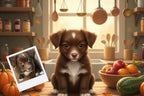 Customizable Jigsaw Puzzle: Black Longhair Cat Kitchen Helper - Jigsaw Puzzle Studios - Custom with Dog