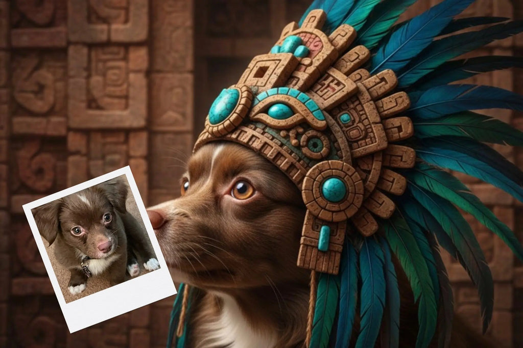 Customizable Jigsaw Puzzle: Mayan Cat - Jigsaw Puzzle Studios - Custom with Dog