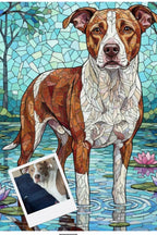 Customizable Jigsaw Puzzle: Flamingo Mosaic - Jigsaw Puzzle Studios - Custom with Dog