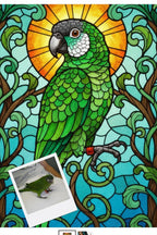 Customizable Jigsaw Puzzle: Stained Glass Giraffe - Jigsaw Puzzle Studios - Custom with Bird