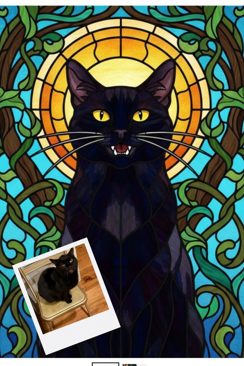 Customizable Jigsaw Puzzle: Stained Glass Giraffe - Jigsaw Puzzle Studios - Custom with Cat