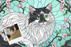 Customizable Jigsaw Puzzle: Cardinal Stained Glass - Jigsaw Puzzle Studios - Custom with Cat