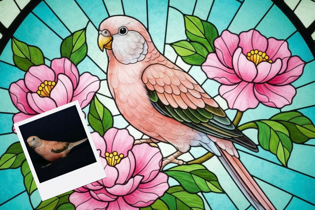 Customizable Jigsaw Puzzle: Stained Glass Blue Jay - Jigsaw Puzzle Studios - Custom with Bird