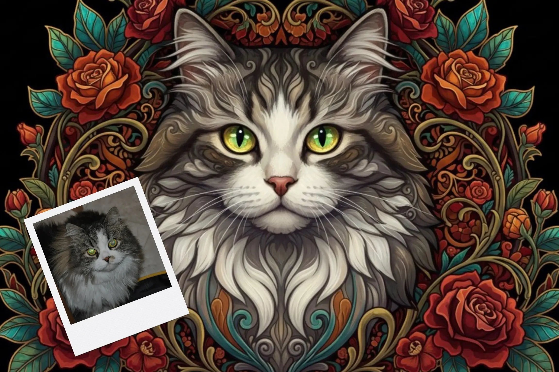 Customizable Jigsaw Puzzle: Tiger in Bloom - Jigsaw Puzzle Studios - Custom with Cat