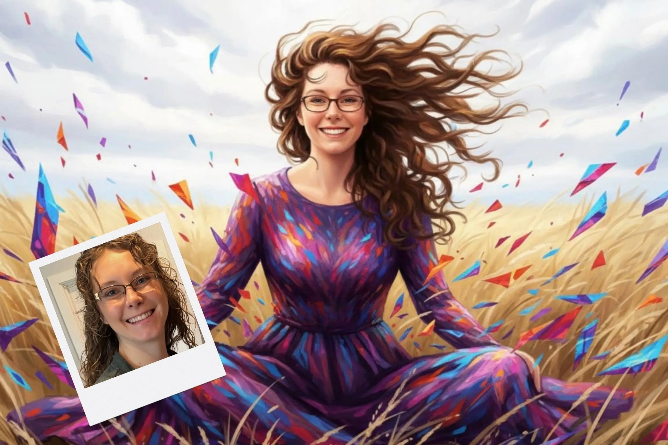 Customizable Jigsaw Puzzle: Electric Field - Jigsaw Puzzle Studios - Custom with Woman