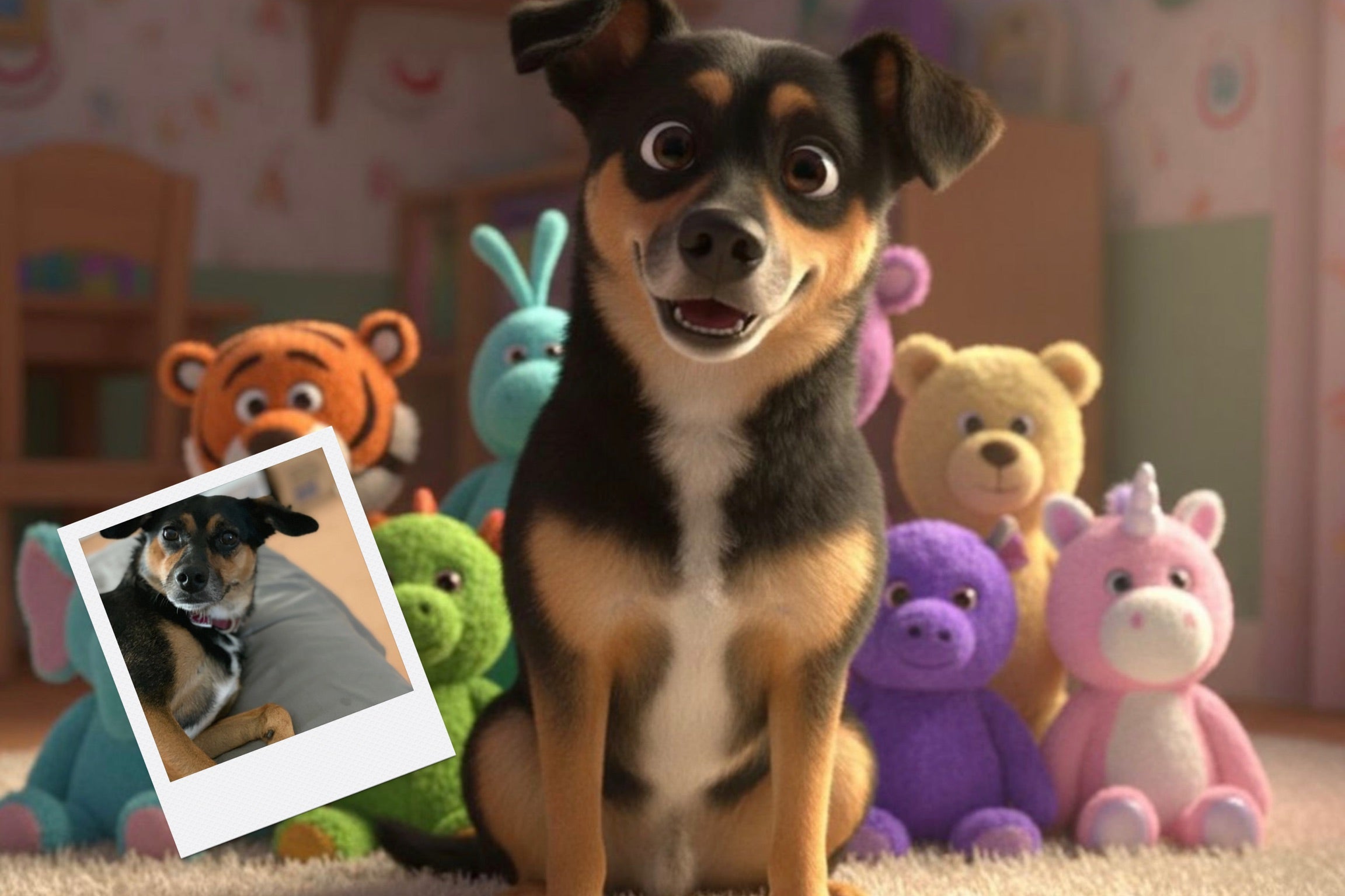 Puppy Loves His Stuffies