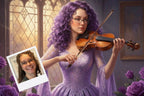 Customizable Jigsaw Puzzle: Violet Violinist - Jigsaw Puzzle Studios - Custom with Woman