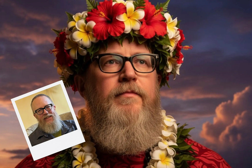 Customizable Jigsaw Puzzle: Hawaiian Aloha - Jigsaw Puzzle Studios - Custom with Man