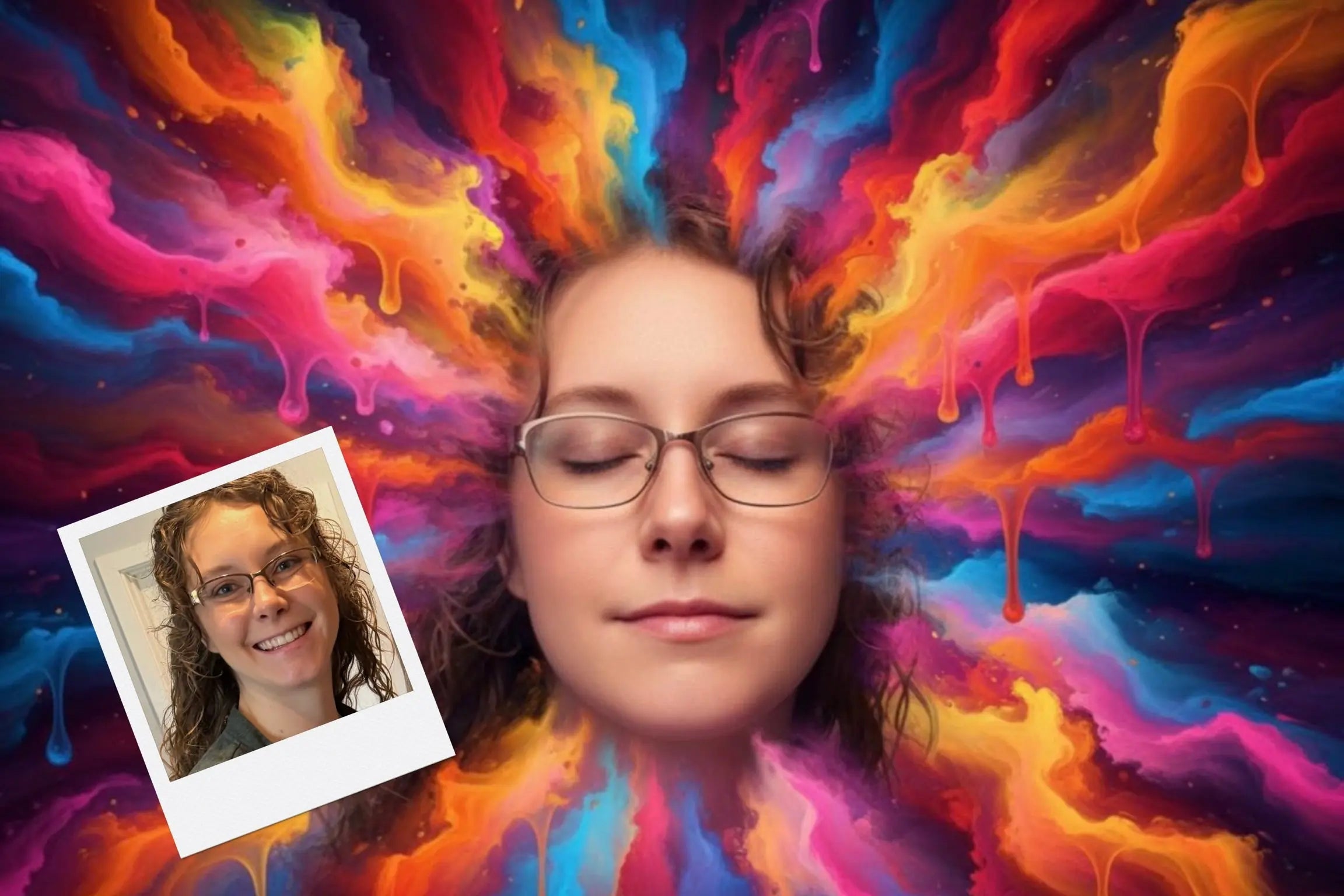 Customizable Jigsaw Puzzle: Rainbow Surrounds Her - Jigsaw Puzzle Studios - Custom withCat Woman
