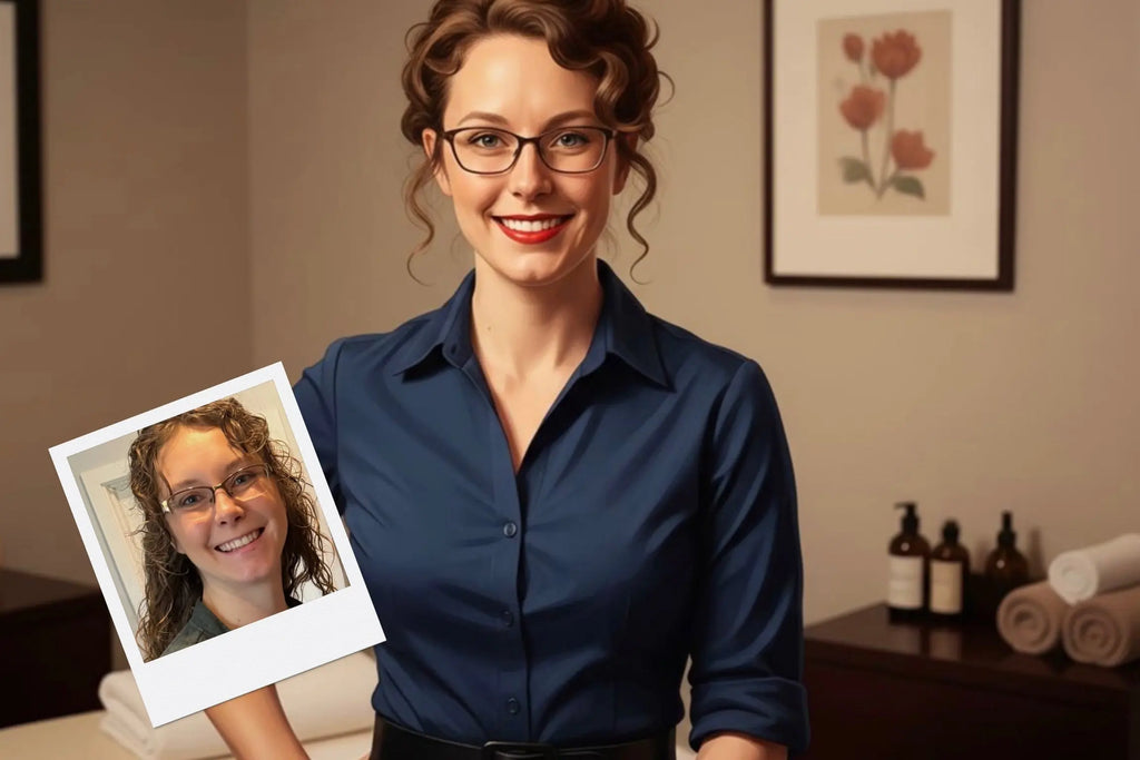 Customizable Jigsaw Puzzle: Rosie Riveter : Massage Technician - Jigsaw Puzzle Studios - Custom with Woman