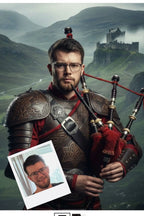 Customizable Jigsaw Puzzle: Scottish Bagpipe Player - Jigsaw Puzzle Studios - Custom with Man