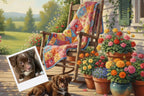 Customizable Jigsaw Puzzle: Porch Cat - Jigsaw Puzzle Studios - Custom with Dog