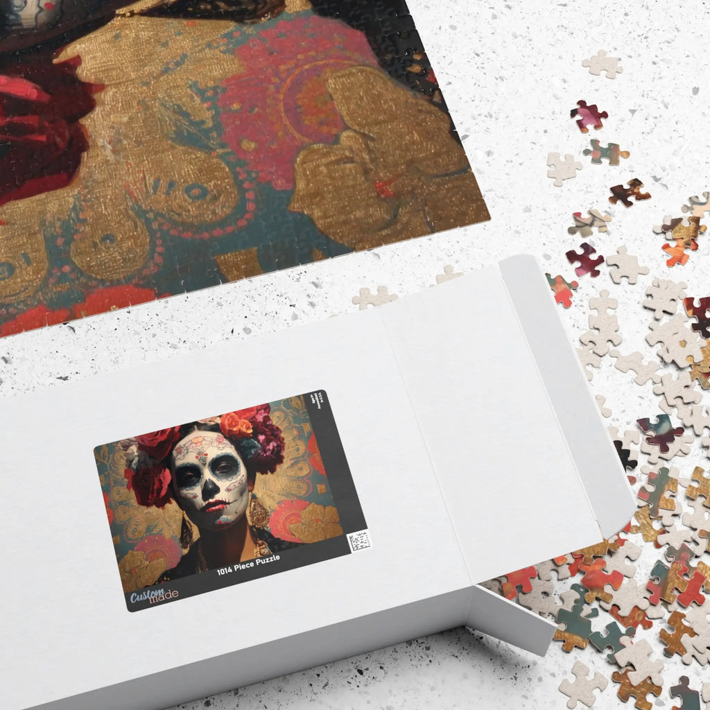 Customizable Jigsaw Puzzle: Day of the Dead Sugar Skull Woman - Jigsaw Puzzle Studios - Box