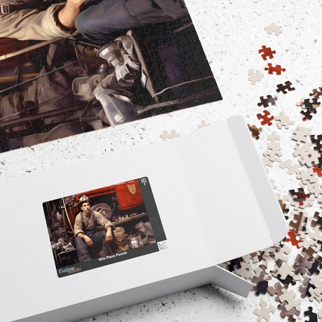 Customizable Jigsaw Puzzle: Fireman's Day - Jigsaw Puzzle Studios - Box