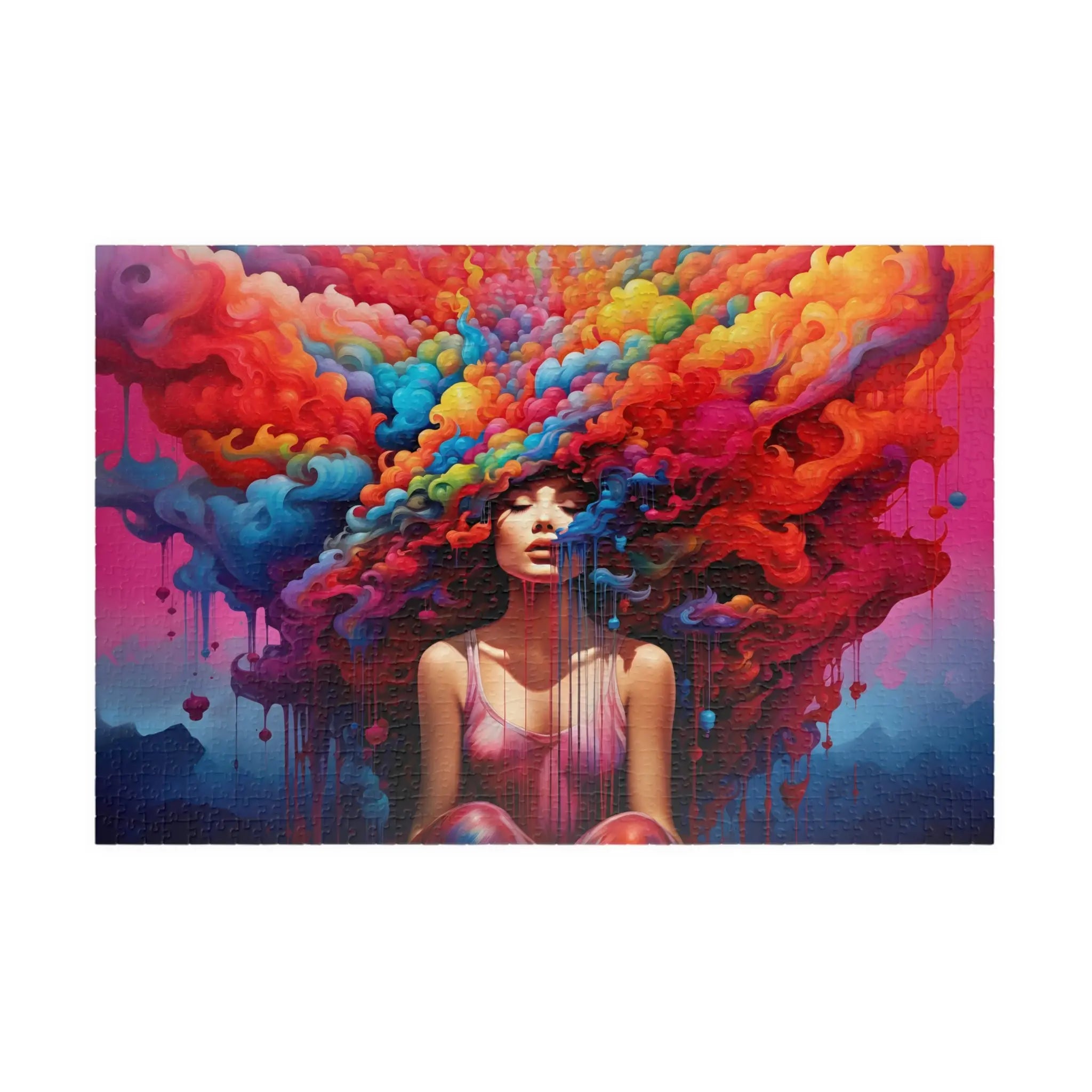 Customizable Jigsaw Puzzle: Rainbow Surrounds Her - Jigsaw Puzzle Studios - Main