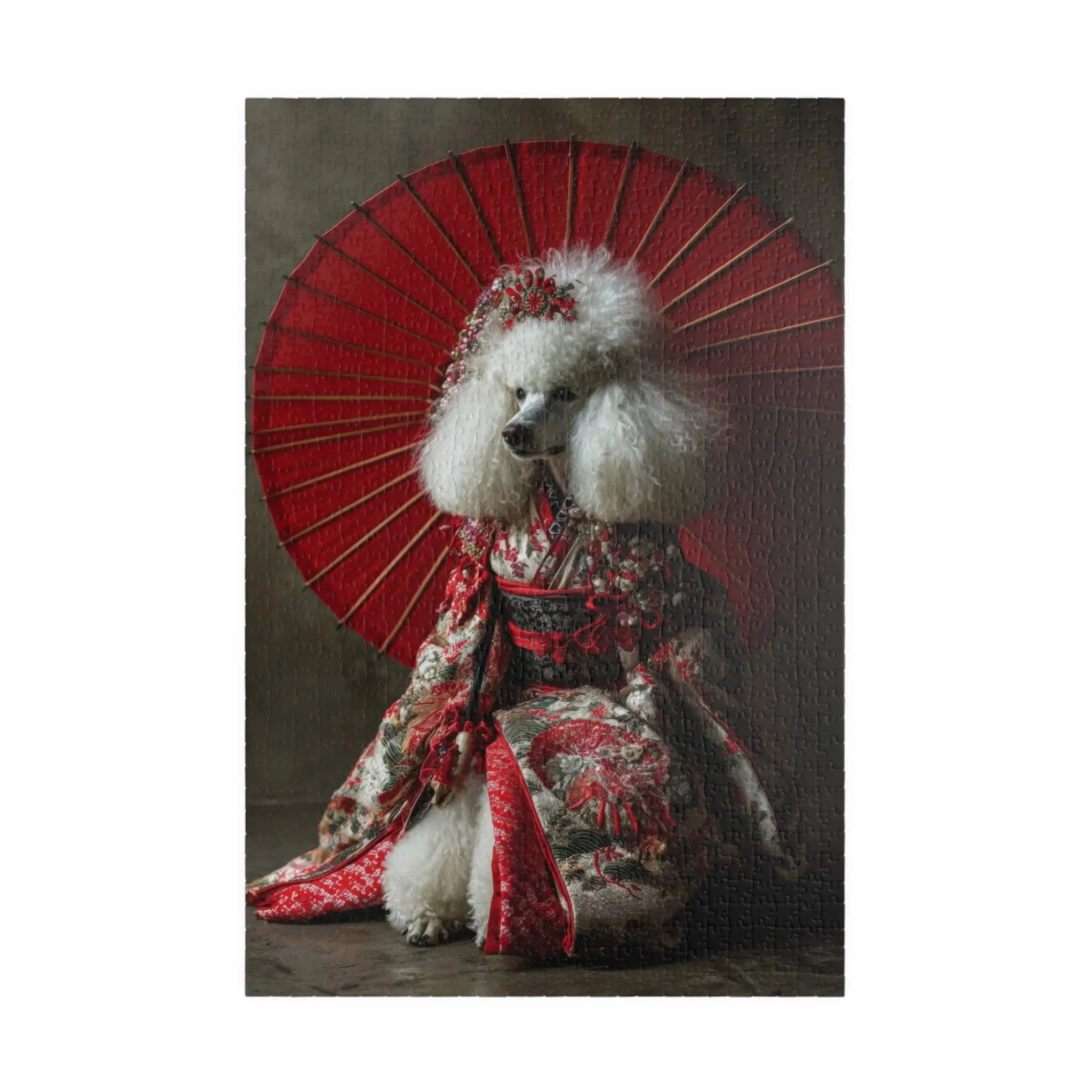 Customizable Jigsaw Puzzle: Elegant Kimono Poodle - Jigsaw Puzzle Studios - Main