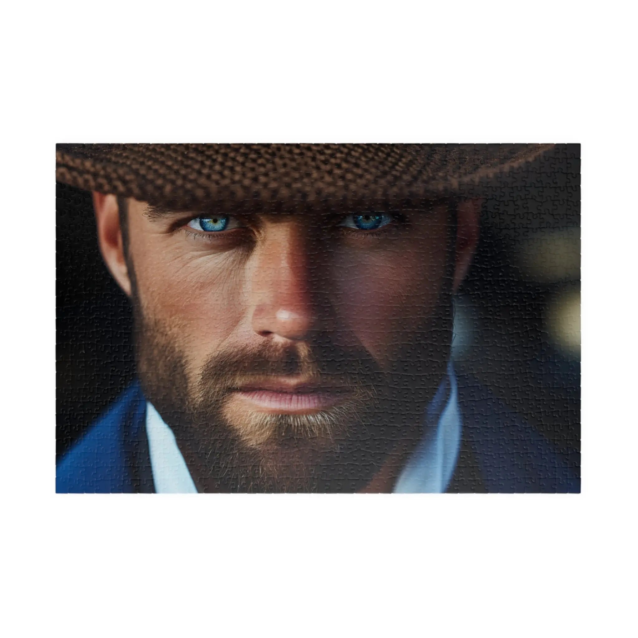 Customizable Jigsaw Puzzle: Piercing Blue Eyes - Jigsaw Puzzle Studios - Main