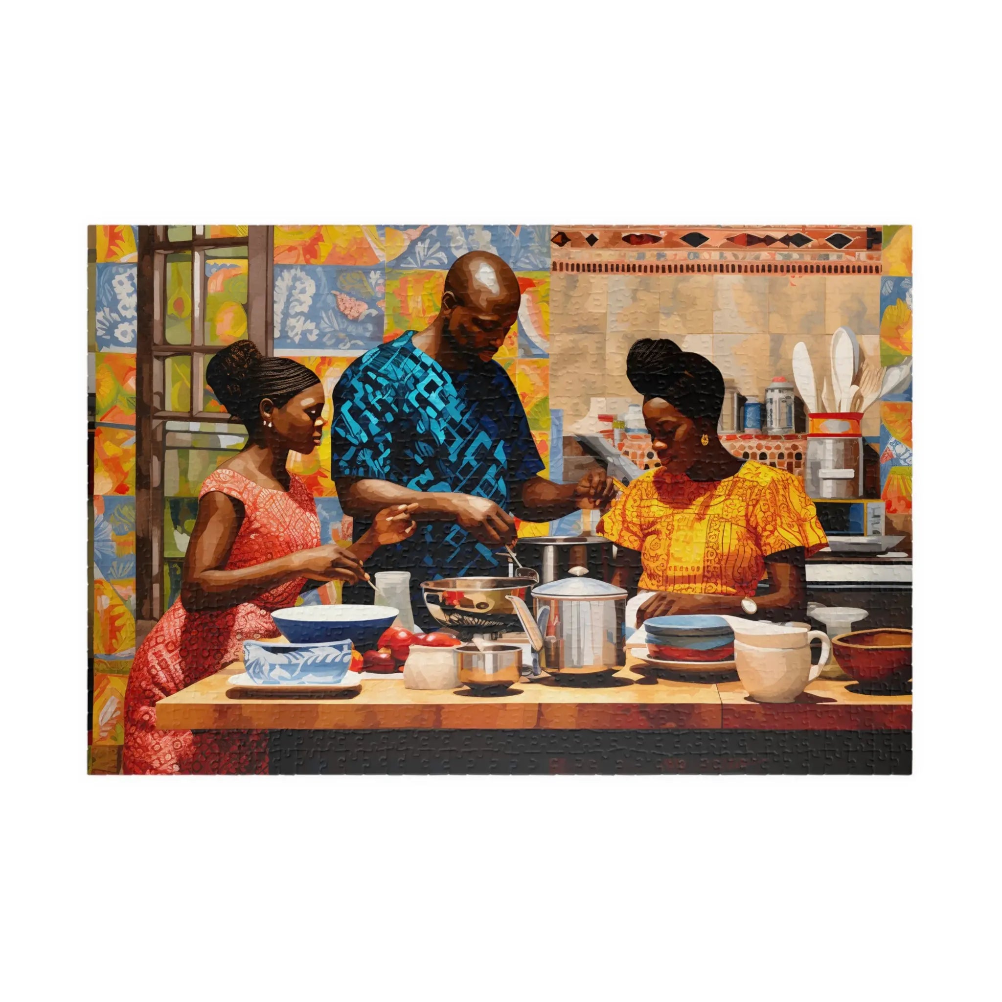 Jigsaw Puzzle: Nigerian Family Dinner - Jigsaw Puzzle Studios - Main