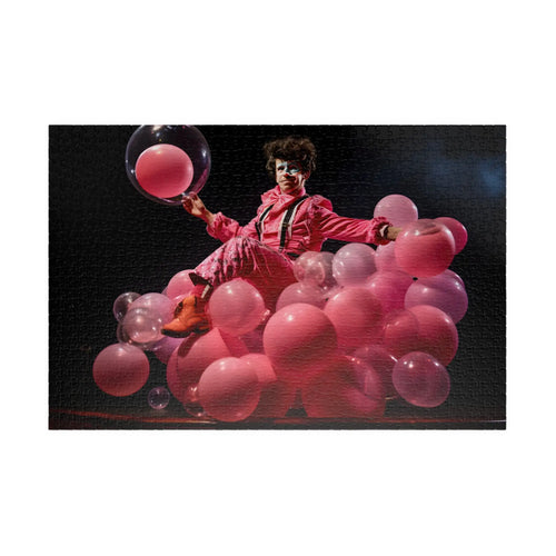 Customizable Jigsaw Puzzle: Bubble Gum Pink Acrobat - Jigsaw Puzzle Studios - Main