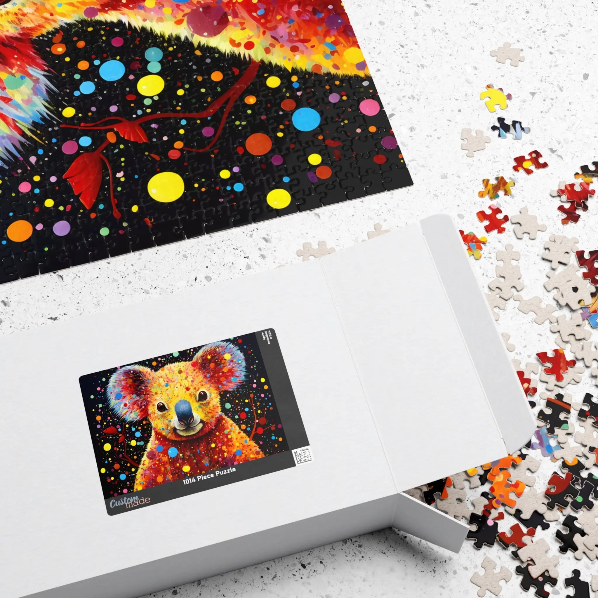 Jigsaw Puzzle: Koala Rainbow Spatter - Jigsaw Puzzle Studios - Box