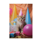 Customizable Jigsaw Puzzle: Cute Kitten Birthday Party - Jigsaw Puzzle Studios - Main