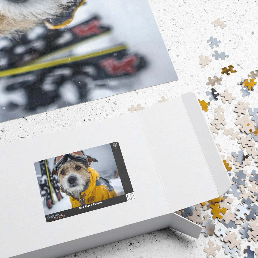 Customizable Jigsaw Puzzle: Dog Day on the Slopes - Jigsaw Puzzle Studios - Box