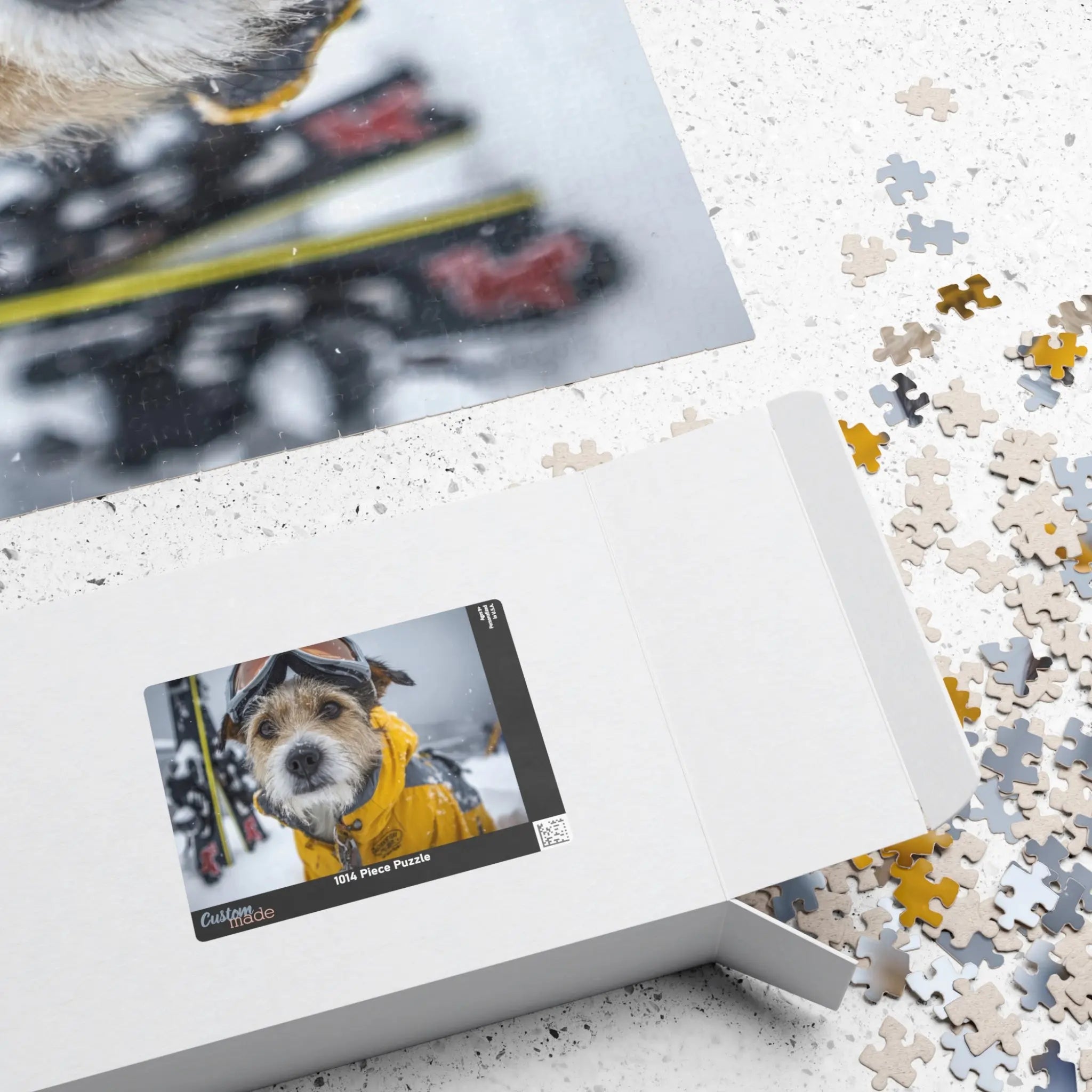 Customizable Jigsaw Puzzle: Dog Day on the Slopes - Jigsaw Puzzle Studios - Box