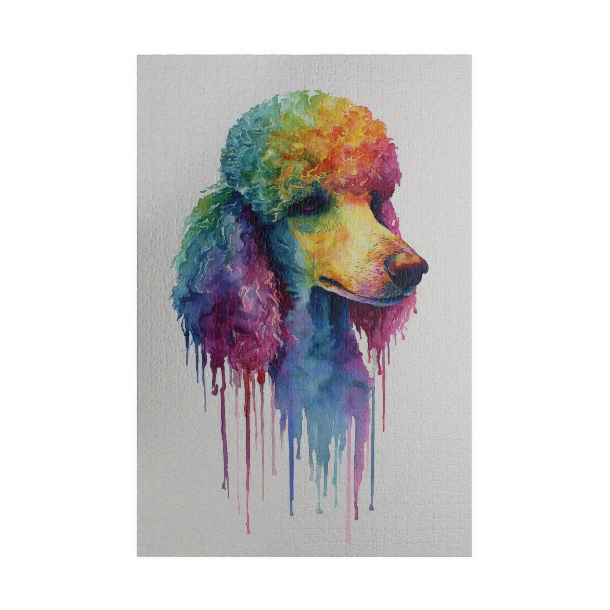 Customizable Jigsaw Puzzle: Whimsical Watercolor Poodle - Jigsaw Puzzle Studios - Main
