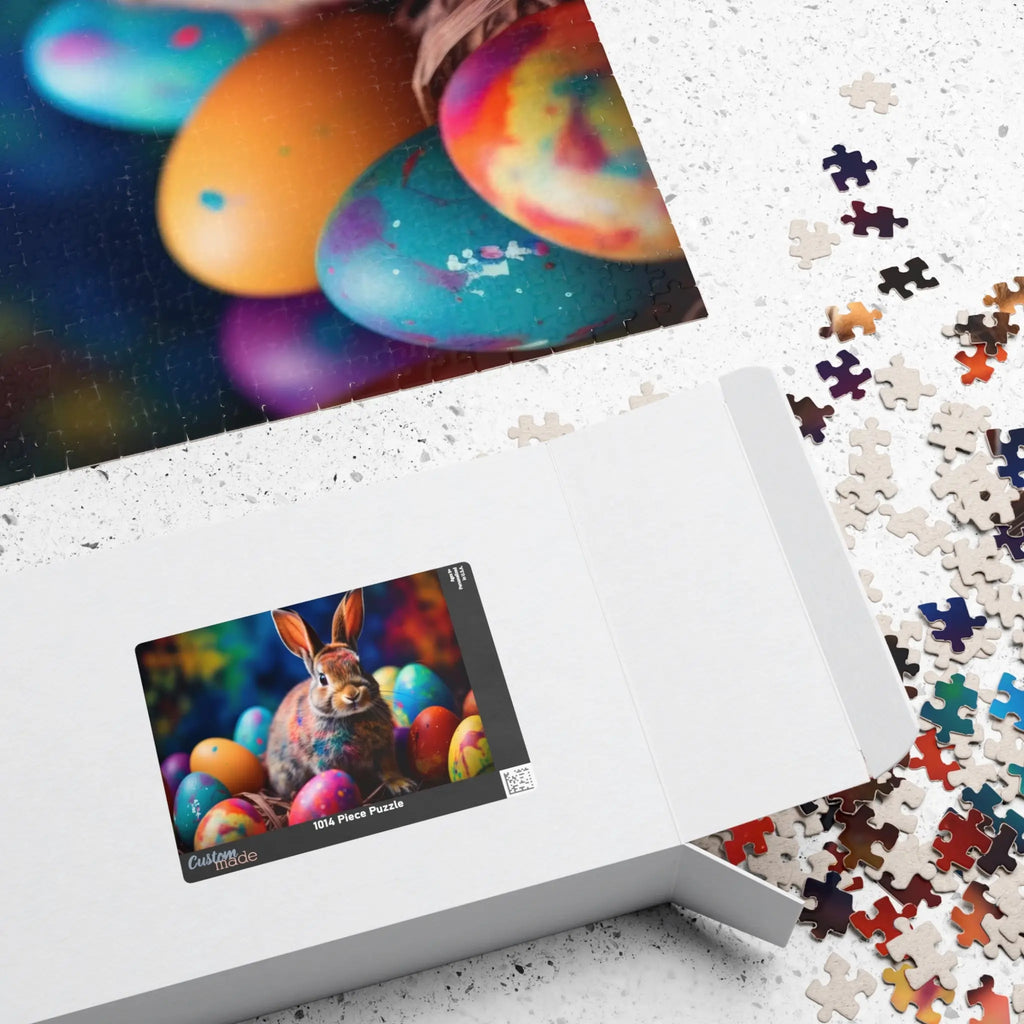 Jigsaw Puzzle: Easter Bunny & Colorful Eggs - Jigsaw Puzzle Studios - Box