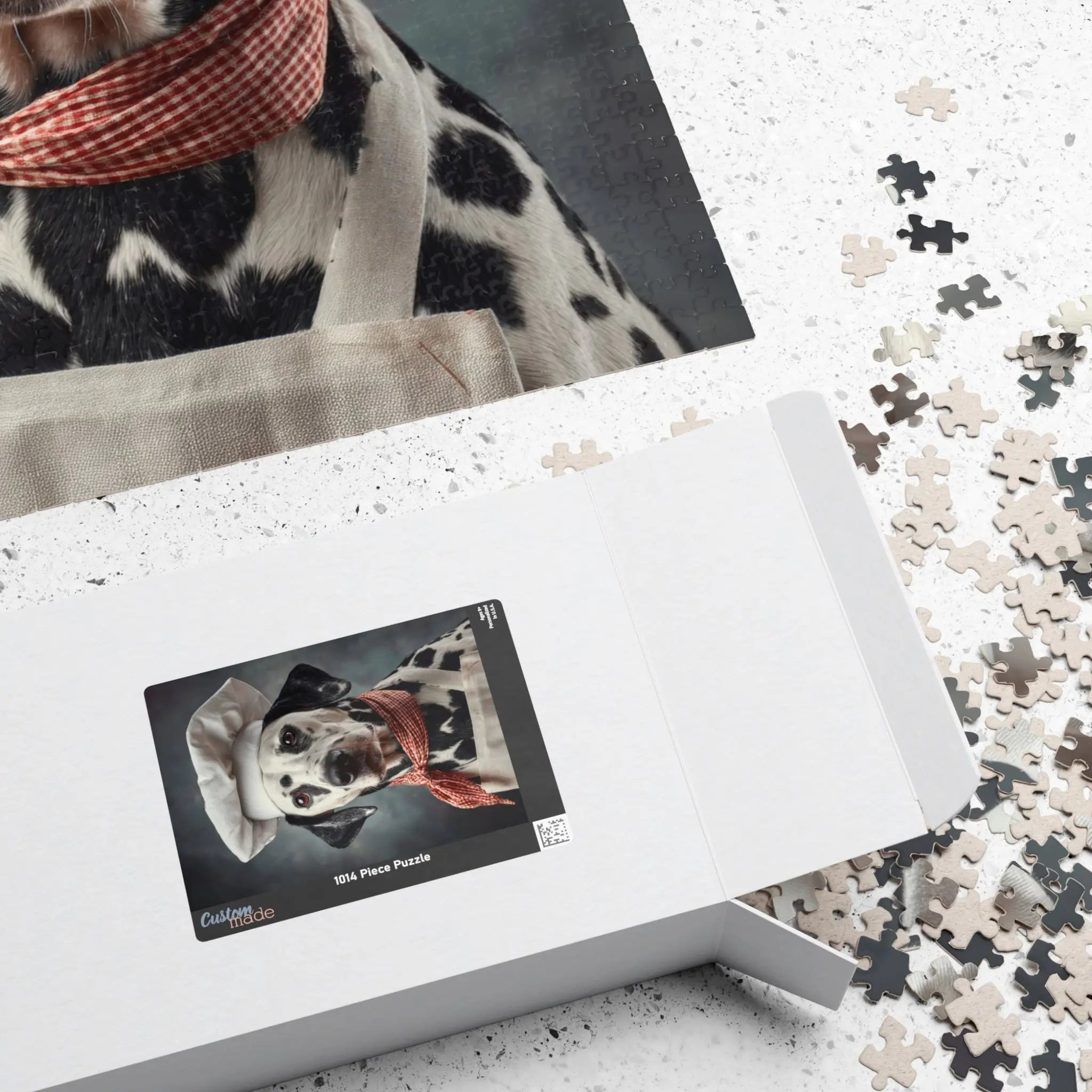 Customizable Jigsaw Puzzle: Dalmatian Chef - Jigsaw Puzzle Studios - Box