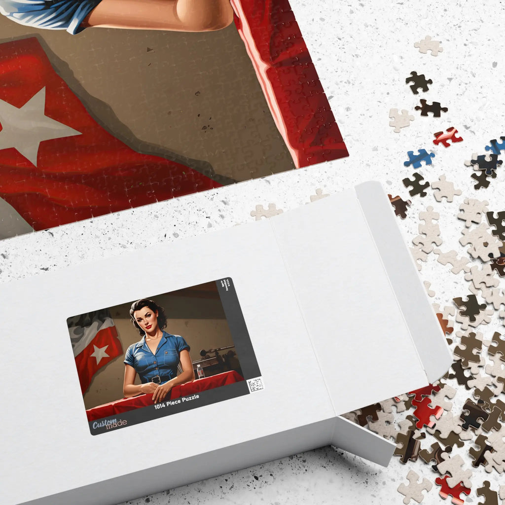 Customizable Jigsaw Puzzle: Rosie Riveter : Massage Technician - Jigsaw Puzzle Studios - Box
