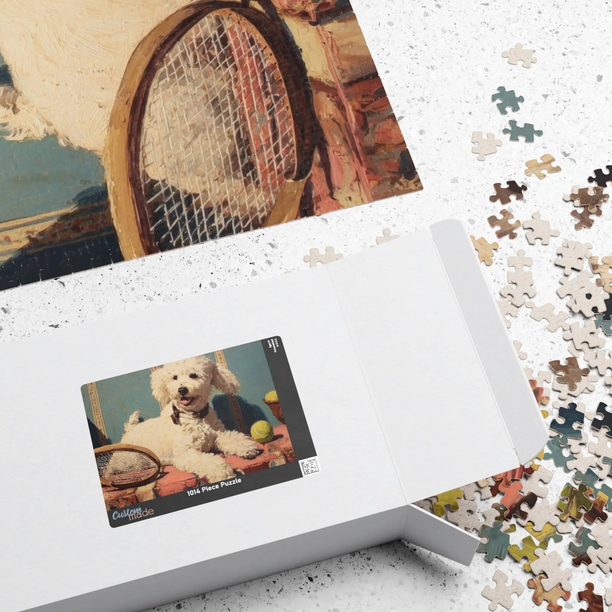 Customizable Jigsaw Puzzle: Vintage Tennis Poodle - Jigsaw Puzzle Studios - Box