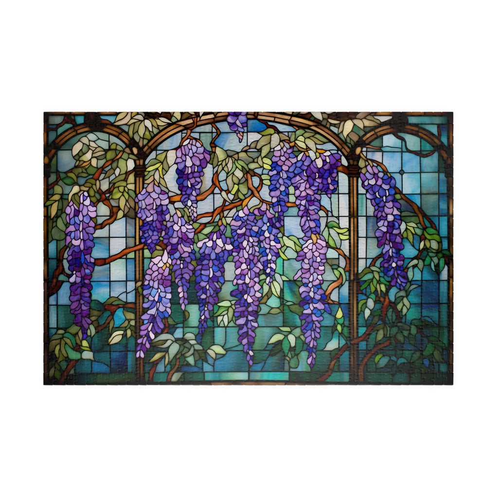 Jigsaw Puzzle: Wisteria Stained Glass - Jigsaw Puzzle Studios - Main