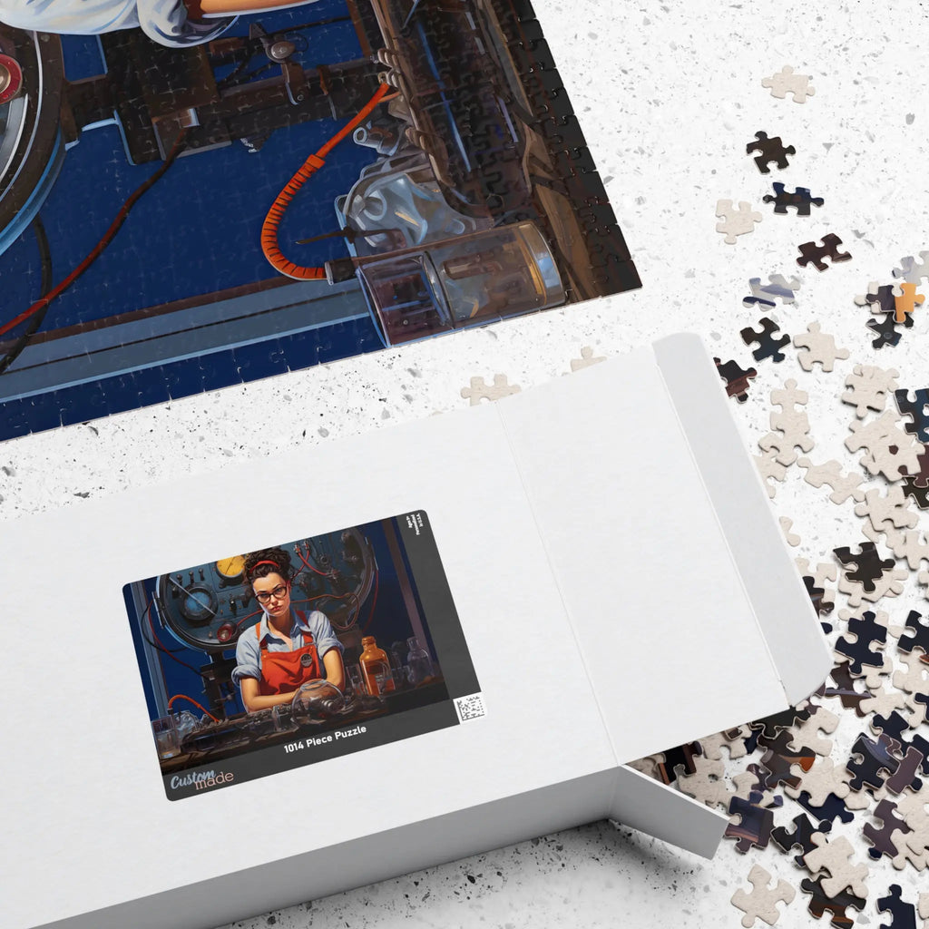 Customizable Jigsaw Puzzle: Rosie Riveter : Scientist - Jigsaw Puzzle Studios - Box
