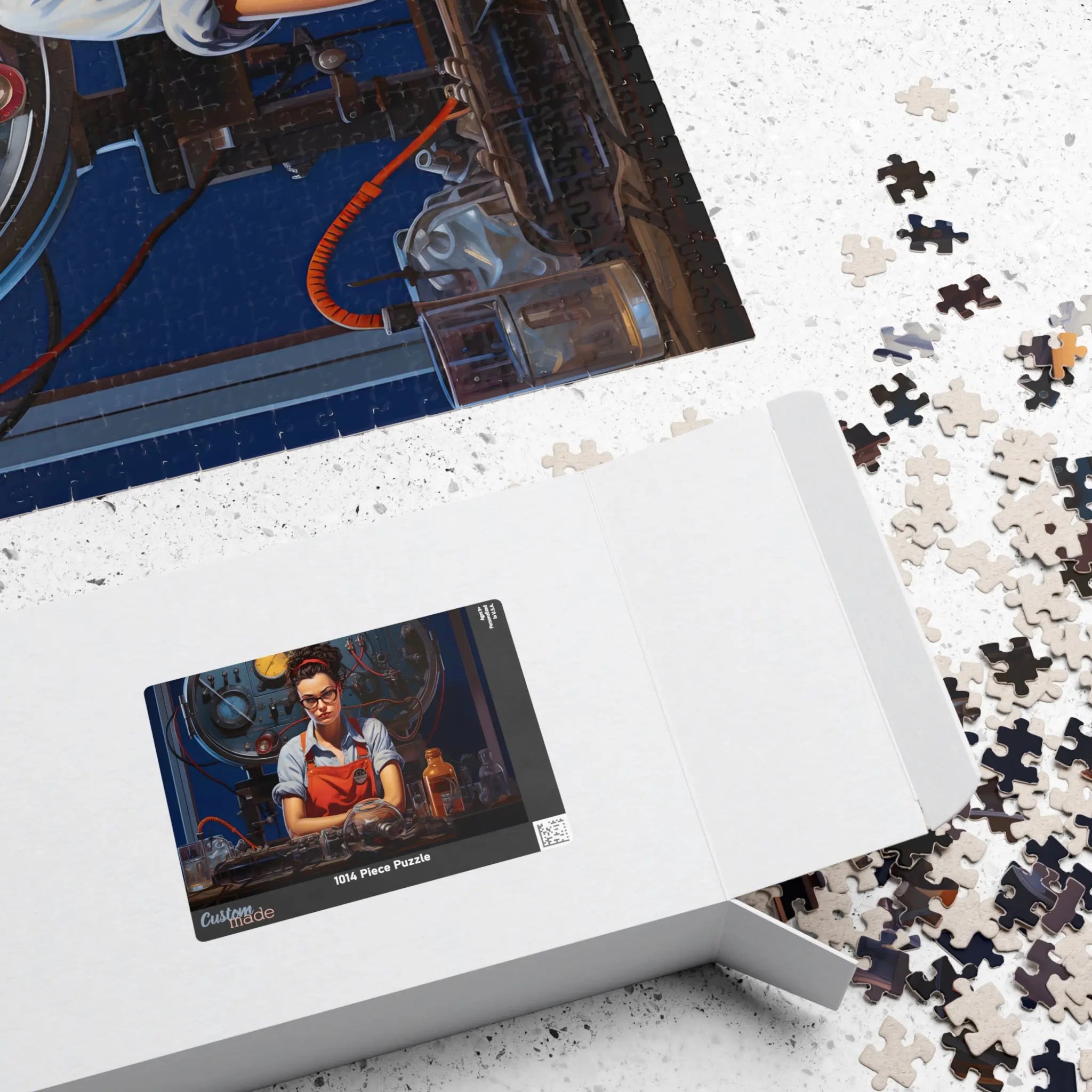 Customizable Jigsaw Puzzle: Rosie Riveter : Scientist - Jigsaw Puzzle Studios - Box