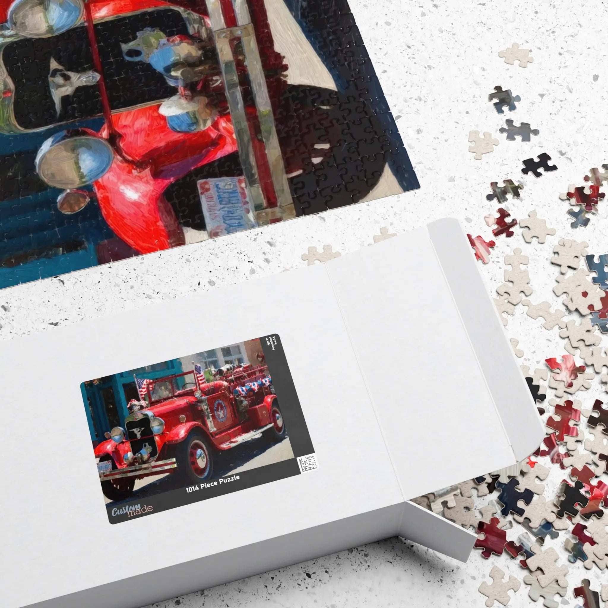 Jigsaw Puzzle: Vintage Firetruck in Parade - Jigsaw Puzzle Studios - Box