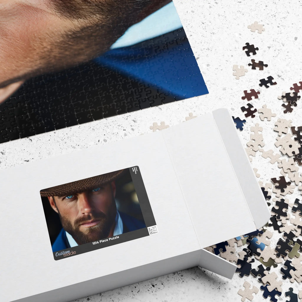 Customizable Jigsaw Puzzle: Piercing Blue Eyes - Jigsaw Puzzle Studios - Box