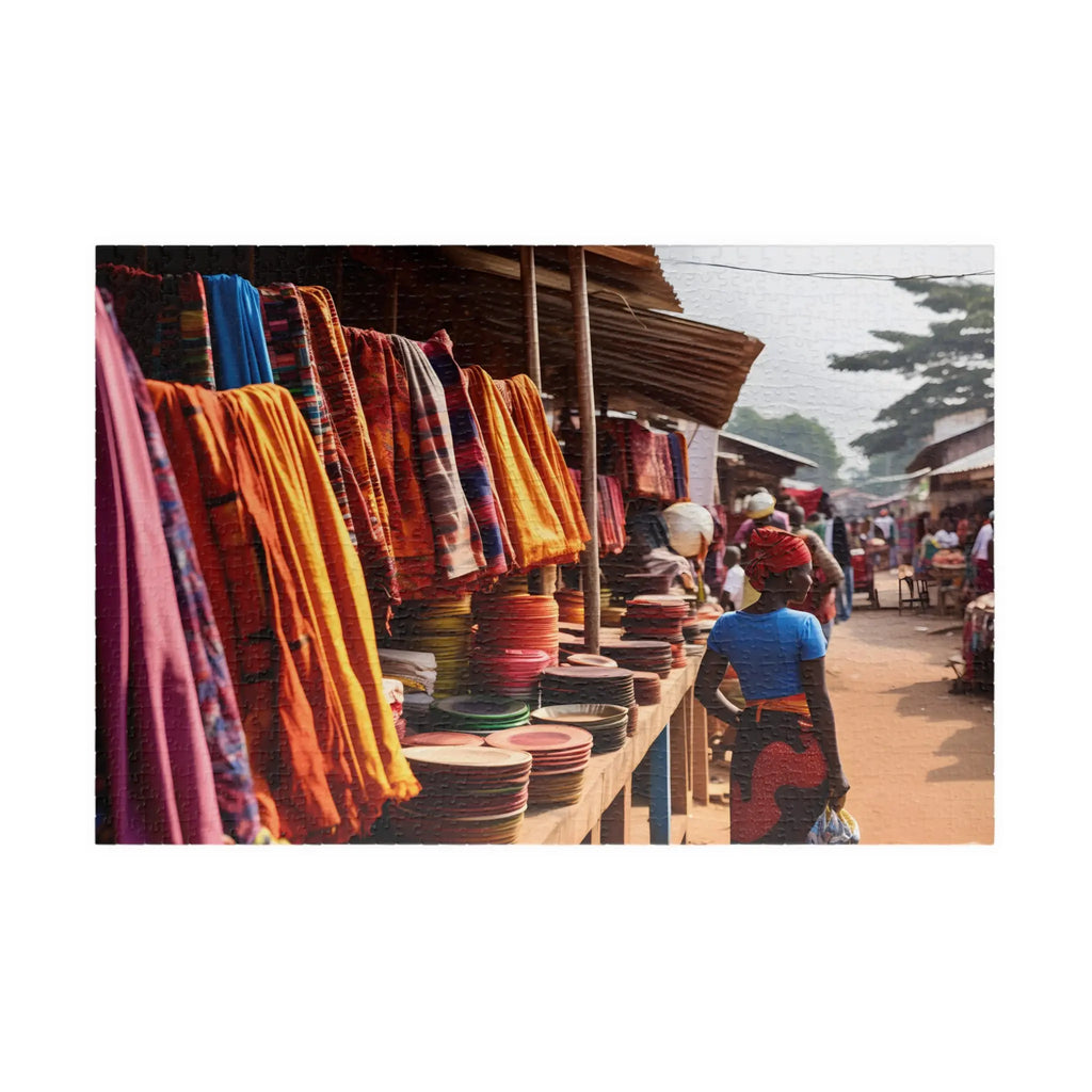 Jigsaw Puzzle: Fabric Stand in Sierra Leone - Jigsaw Puzzle Studios - Main
